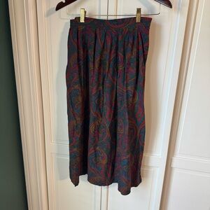 American Vintage Multicolor Paisley A-Line Skirt